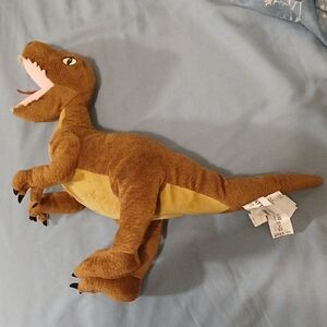 IKEA Brown and Yellow Dinosaur Plush Toy